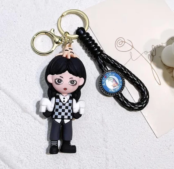 Wednesday Addams School Anahtarlık Çanta Süsü - Resim 7