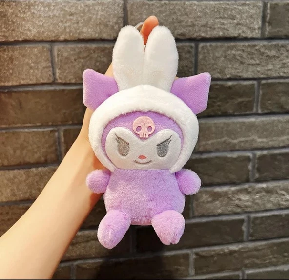 Kuromi  Peluş Taçlı Anahtarlık ürün görseli