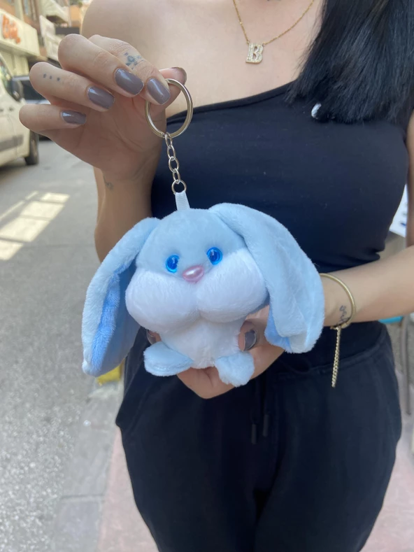 Sevimli Tavşan Peluş Anahtarlık Çanta  Süsü ürün görseli