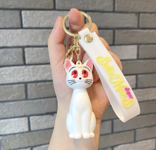 Sailor Moon Sevimli Kedi Anahtarlık ve Çanta Süsü - 3