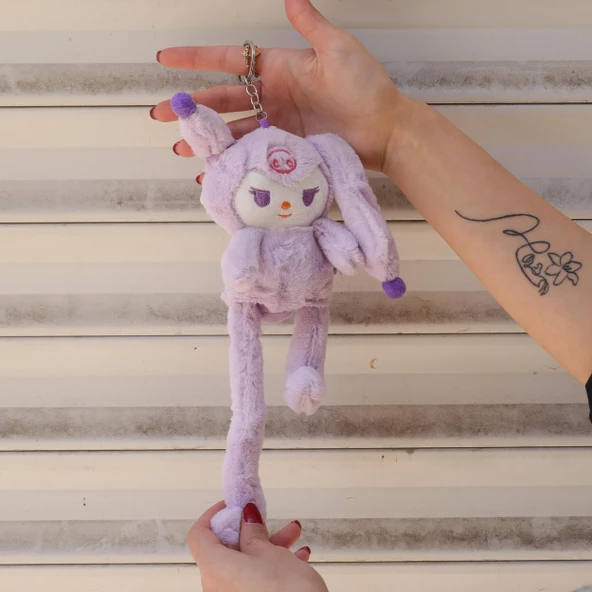 Sanrio Kuromi Uzayan Kulaklı Peluş Anahtarlık - 1