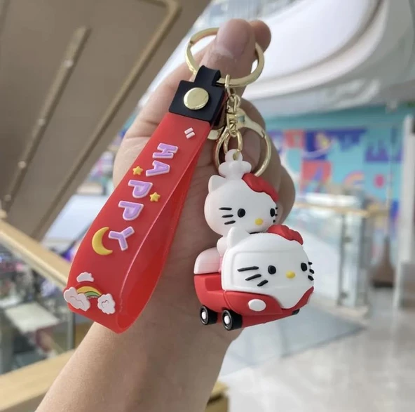 Sanrio Karakterleri Araba Tasarımlı Anahtarlık - Resim 5