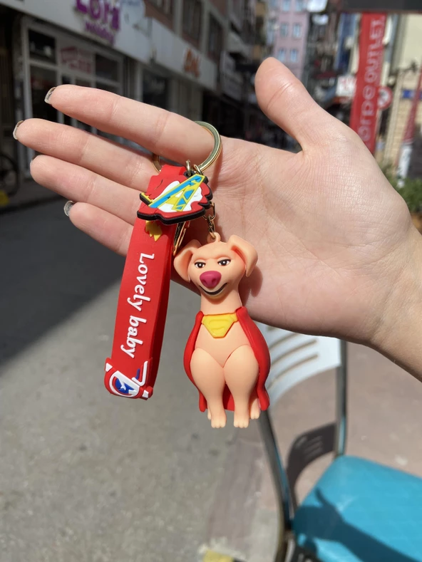 Superman Dog Silikon   Anahtarlık  Çanta Süsü ürün görseli