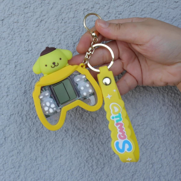 Kawaii Sanrioo Karakterler Mini Oyun  Konsolu Tetris Oyun  Anahtarlık - 3