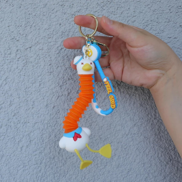 Sevimli  Ördek  Uzayan Anahtarlık - Resim 5