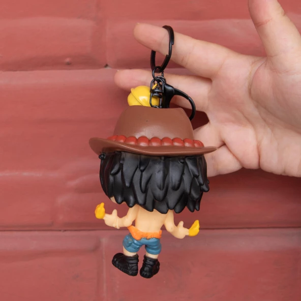 One Piece Portgas D. Ace Figür  Anahtarlık - Resim 3