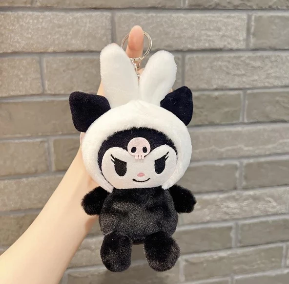 Kuromi  Peluş Taçlı Anahtarlık - Resim 2