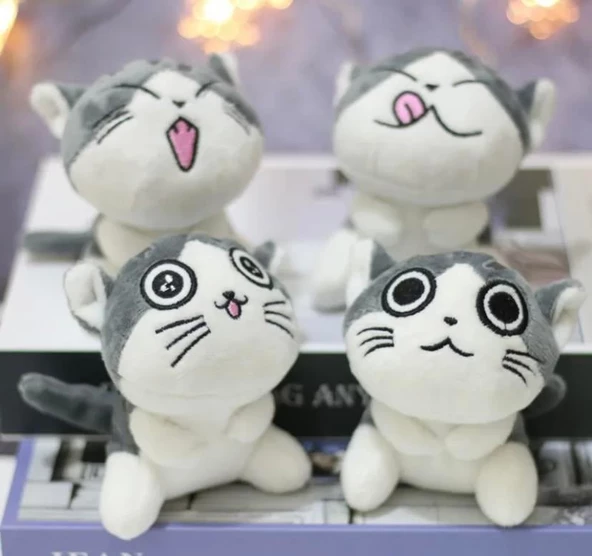 Peluş Kedi Anahtarlık 1 ADET - 6