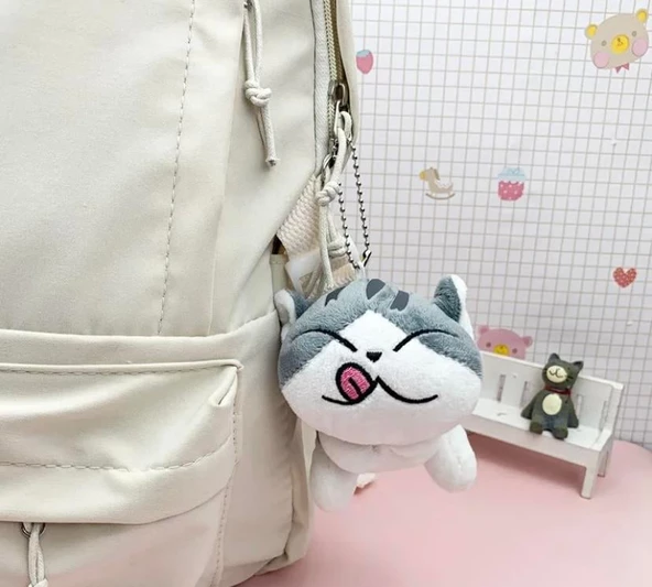 Peluş Kedi Anahtarlık 1 ADET - 5