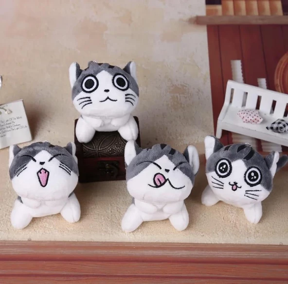 Peluş Kedi Anahtarlık 1 ADET - 4
