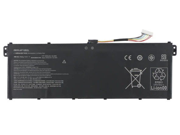 RETRO Acer Aspire AP19B5L 4-Cell Notebook Bataryasi 52Wh