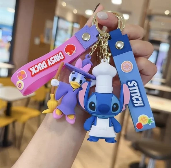 Disney Karakterleri 5 li Set Silikon Anahtralık Çanta Süsü - 3