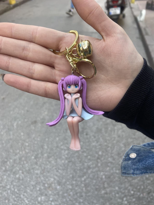 Anime Sevimli Kızlar Çanta  Süsü Anahtarlık - 3