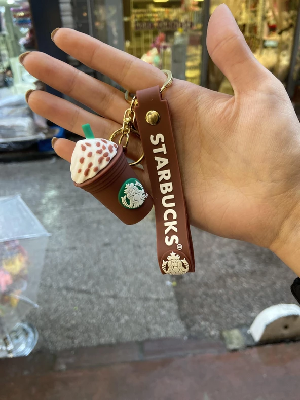 Sevimli   Kahve Bardağı Silikon Anahtarlık  Çanta Süsü 1 ADET ürün görseli