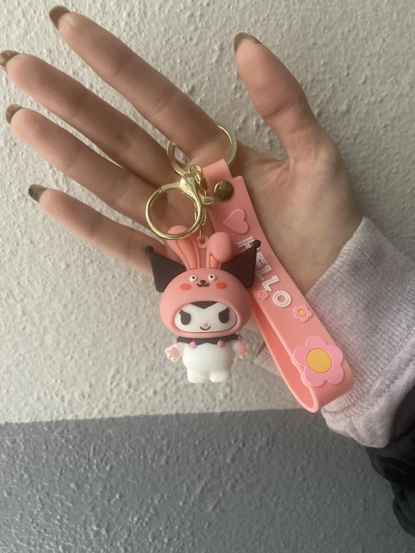 Sanrio KuromiSilikon  Anahtarlık  Çanta  Süsü ürün görseli