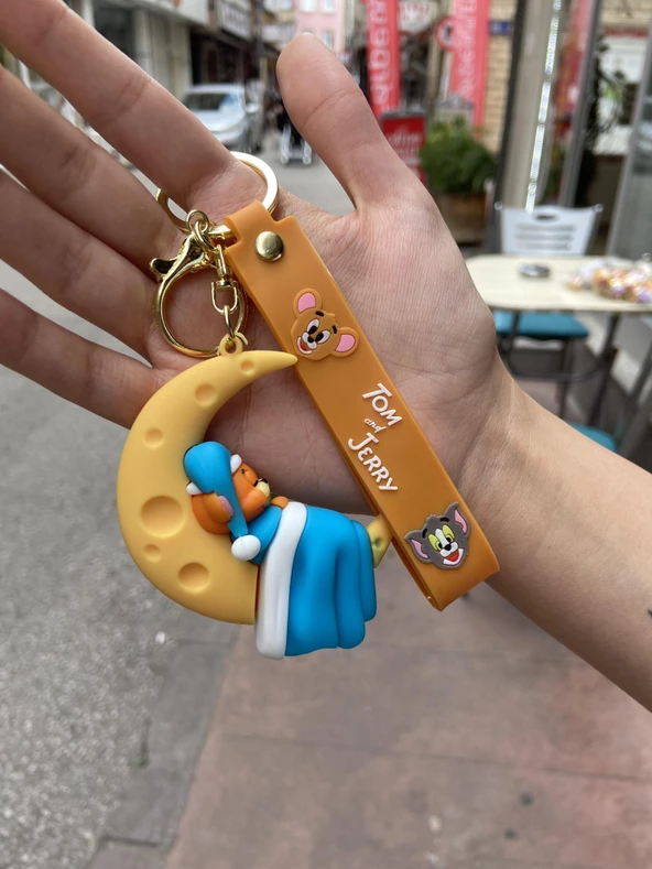 Pijamalı Uyuyan Tom&Jerry Anahtarlık Çanta Süsü Jerry ürün görseli