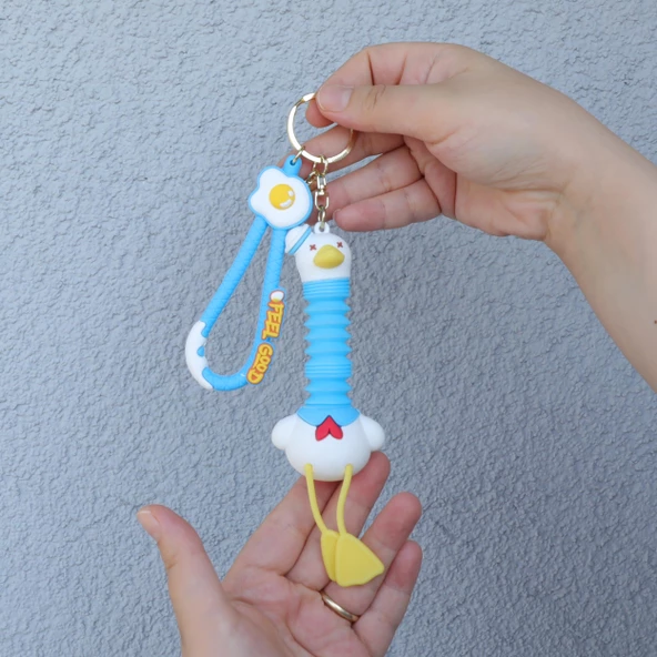 Sevimli  Ördek  Uzayan Anahtarlık - Resim 6