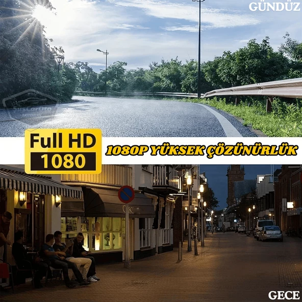 3 Kameralı Kayıt Cihazı İç Ön Arka Geri Görüş Kameralı Monitör 4.0" 1080P Full HD Kayıt Çarpışma Algılayıcı Sensörlü Gece Görüşlü Park Sensörü Sesli Yol Kayıt - 6