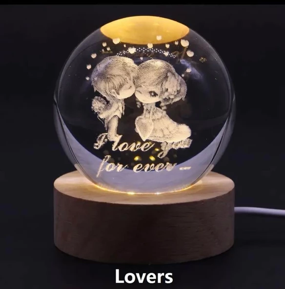 Mutlu Gelin Ve Damat Işıklı Cam Küre Büyük Boy