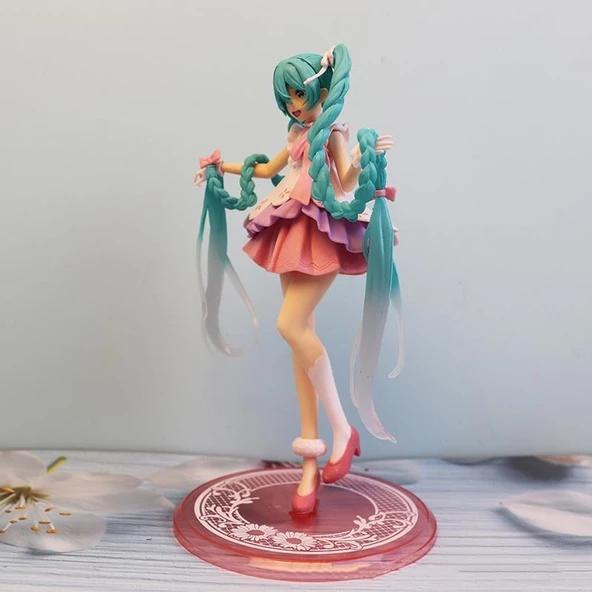 Anime Hatsune Hatsune Miku Vocaloid Wonderland Aksiyon Figür 20 Cm - Resim 4