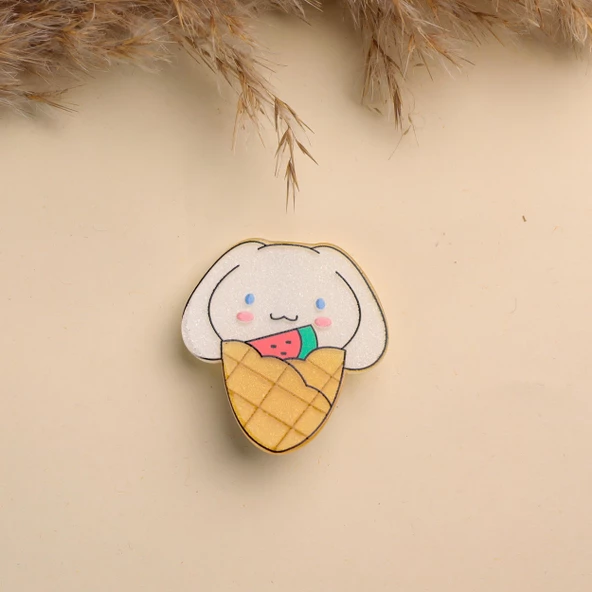 Sanrio Karakterler Dondurma Tasarımlı 5 li toka - 7