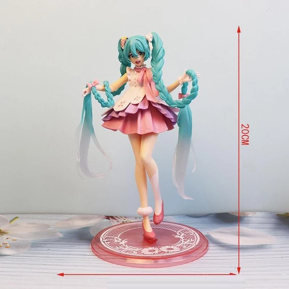 Anime Hatsune Hatsune Miku Vocaloid Wonderland Aksiyon Figür 20 Cm - Resim 3