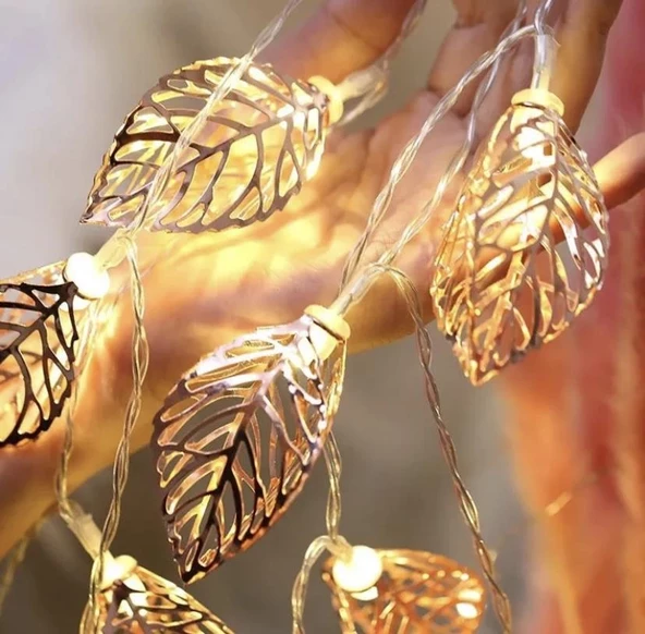 3D Altın Yaprak Led Işık Gold - 3