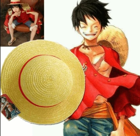 Anime One Piece - Luffy Hasır Şapka - 3