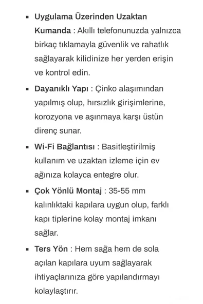 Biyometrik Kapı Kilidi, Şifreli Kapı Kilidi, Gelişmiş Üst Düzey Kapı Kilidi - 3
