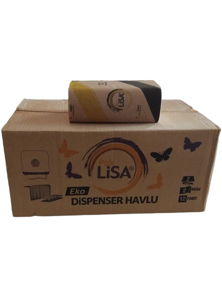 Pak Lisa Eko Dispenser Havlu 2 Katlı 12 Paket