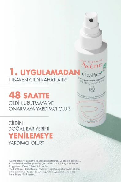Avene Cicalfate+ Kurutucu ve Yatıştırıcı Etkiye Sahip Onarıcı Bakım Spreyi 100 ml - 3