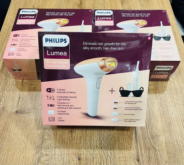 Philips Lumea IPL Lazer Epilasyon Aleti 1 Milyon Atışlı, 5 Başlıklı, Kalemli, Gözlüklü