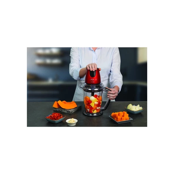 Tefal  MasterChop 4 Bıçaklı Maxi Doğrayıcı Kırmızı - 3