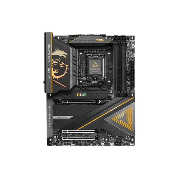 MSI MB MEG Z890 ACE SOKET 1851 DDR5 9200MHZOC USB 20Gbps 5xM.2 2xTB4 HDMI DISPLAY 10G LAN WIFI7 ATX - 2