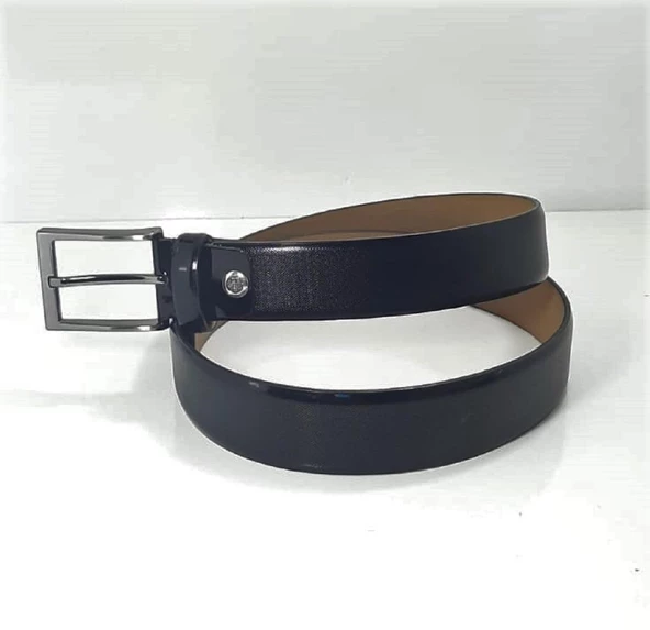Fiyra 3093 Lacivert Rugan Üst Sınıf Hakiki Deri 3,5cm Erkek Kemer - 2