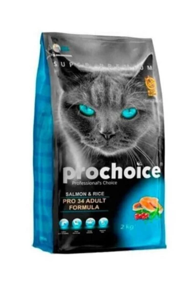 ProChoice Pro 34 Somonlu Ve Pirinçli Yetişkin Kedi Maması 2 kg