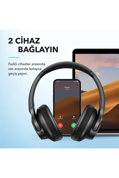 Soundcore Life Q20i Bluetooth Kablosuz Kulaklık Hibrit Aktif Gürültü Önleyici Anc Siyah A3004 - 7