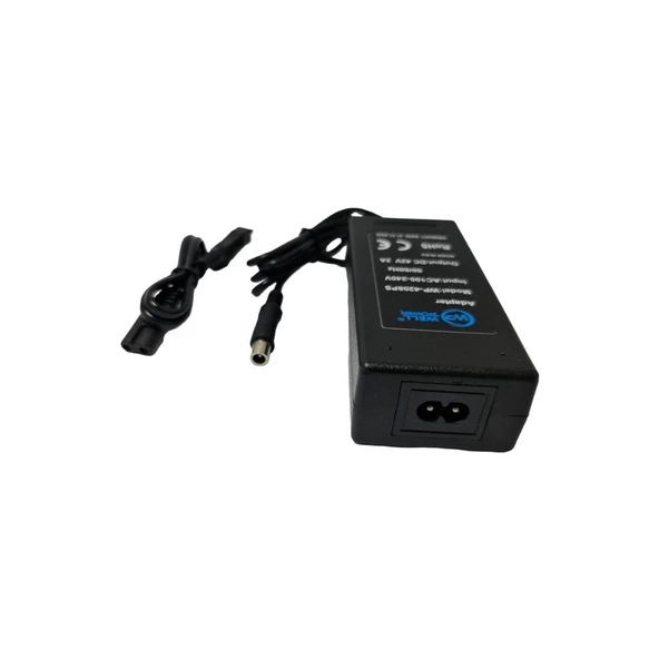 Well Power Wellpower 42VOLT 2AMPER 8mm Scooter Hoverboard Şarj Adaptörü - 4