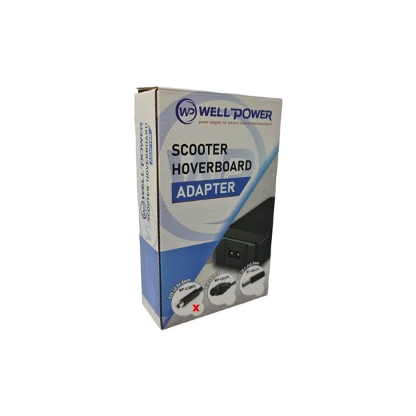 Well Power Wellpower 42VOLT 2AMPER 8mm Scooter Hoverboard Şarj Adaptörü - 5