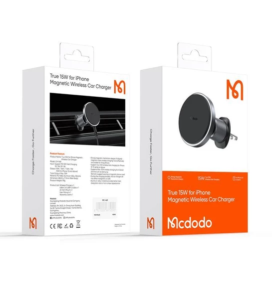 Mcdodo CH-5480 15W Manyetik Wireless Araç Tutucu-Siyah - 6