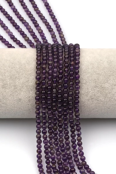 Ametist Doğaltaş Dizi 4 mm Küre Kesim ürün görseli 1