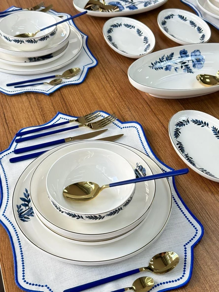 Yemek Takımı 84 Parça 6 Kişilik Blue Violet - 5