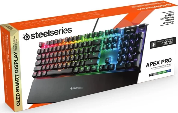 SteelSeries Apex Pro UK Omni Switch Kablolu Mekanik Oyuncu Klavyesi Outlet - 5