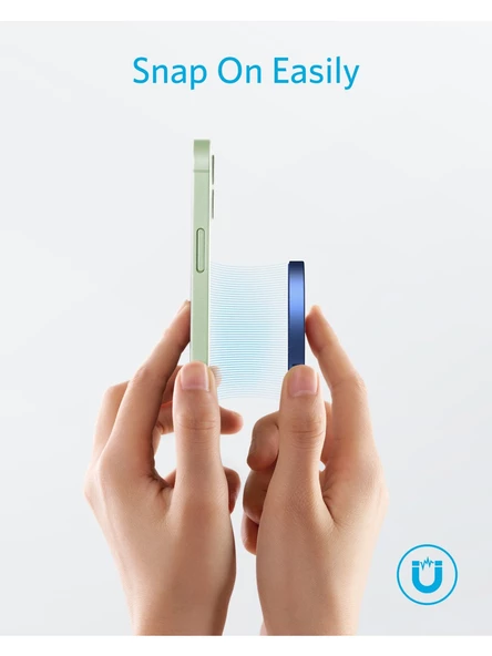 Anker PowerWave Select+ Magsafe Kablosuz Manyetik Şarj Cihazı - A2566 - Mavi (Anker Türkiye Garantili) - 2