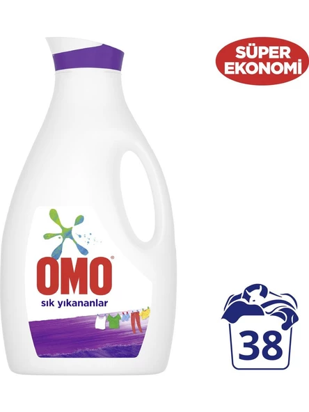 Omo Sıvı Çamaşır Deterjanı Sık Yıkanan Çamaşırlar İçin 2470 ML 38 Yıkama