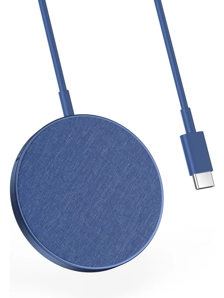 Anker PowerWave Select+ Magsafe Kablosuz Manyetik Şarj Cihazı - A2566 - Mavi (Anker Türkiye Garantili)