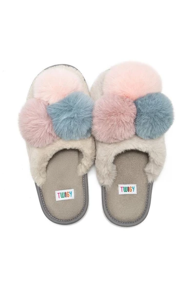 Twigy CC0091 TW JESS 23 Kadın Terlik Gri 36-41 - 3