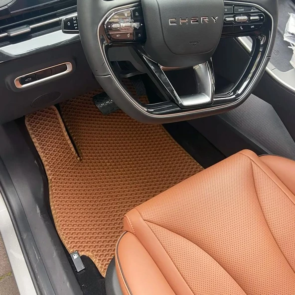 Bod Chery Omoda 5/Pro 3D Havuzlu Paspas Taba 2023-Sonrası Fitil Rengi Taba - Resim 2