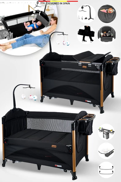 Baby Home 620 Lora-co 70x110 Bebek Oyun Parkı Yatak Anne Yanı Beşik - 2