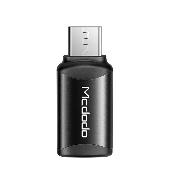 MCDODO OT-7690 Type-C - Micro USB OTG Adaptörü - Siyah